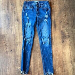 KanCan Ripped Blue Skinny Jeans